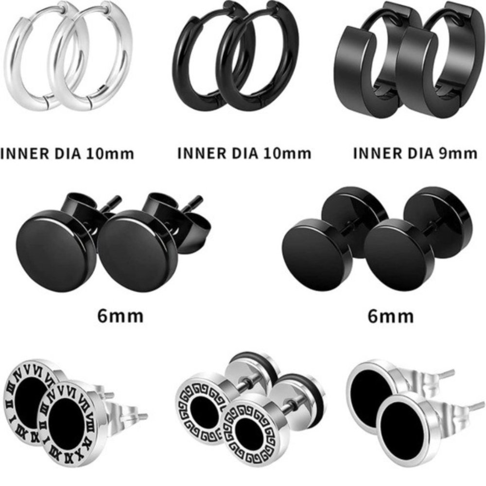 Goth Punk Stainless Steel Earrings